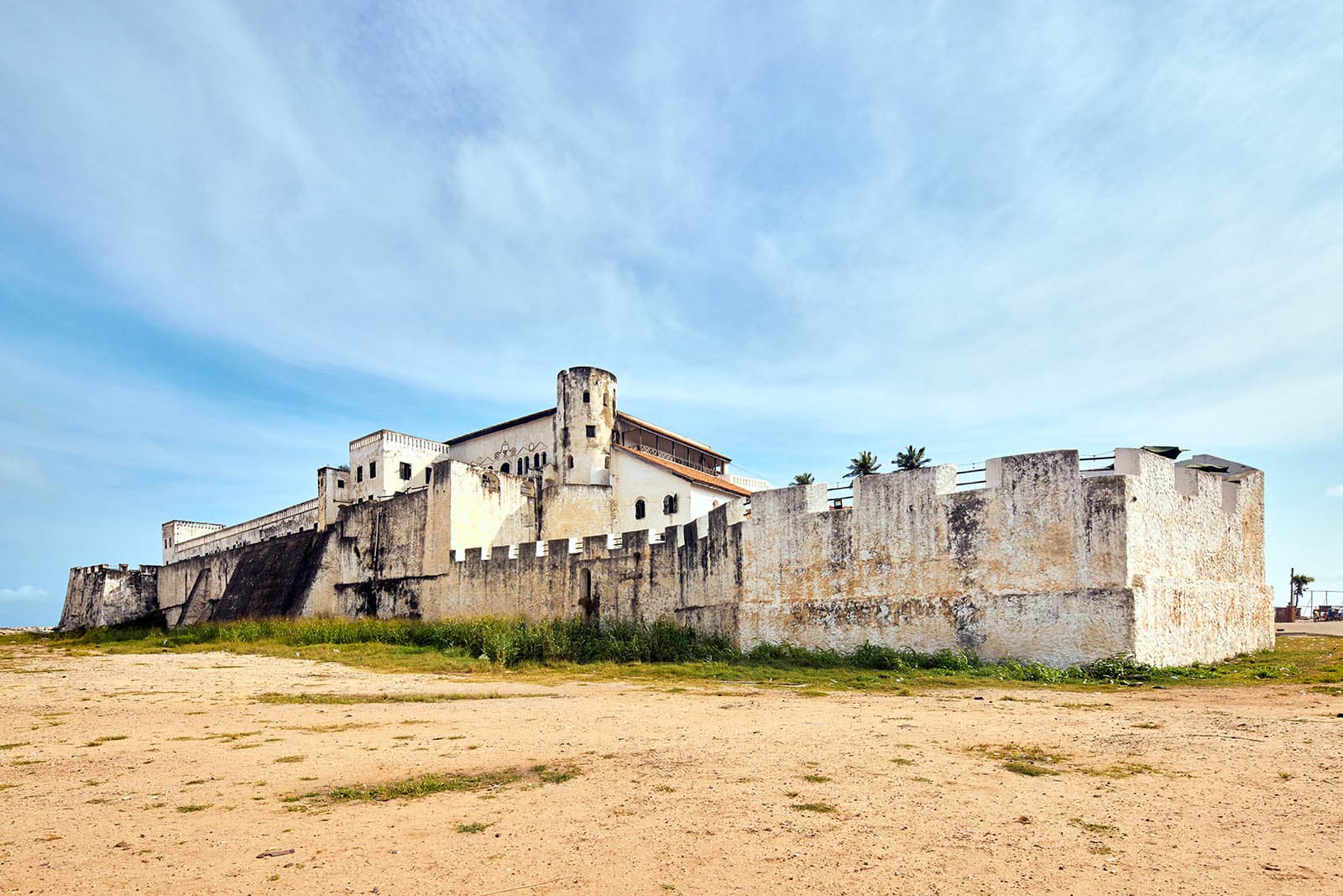 Panoramic view of the Atlantic coast and Elmina skyline from the vantage point of Elmina Castle