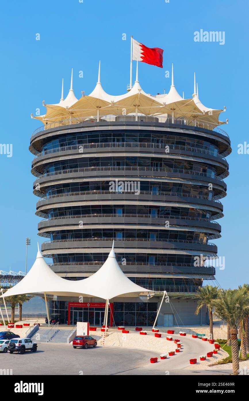 VIP tower and grandstand architecture at Bahrain International Circuit