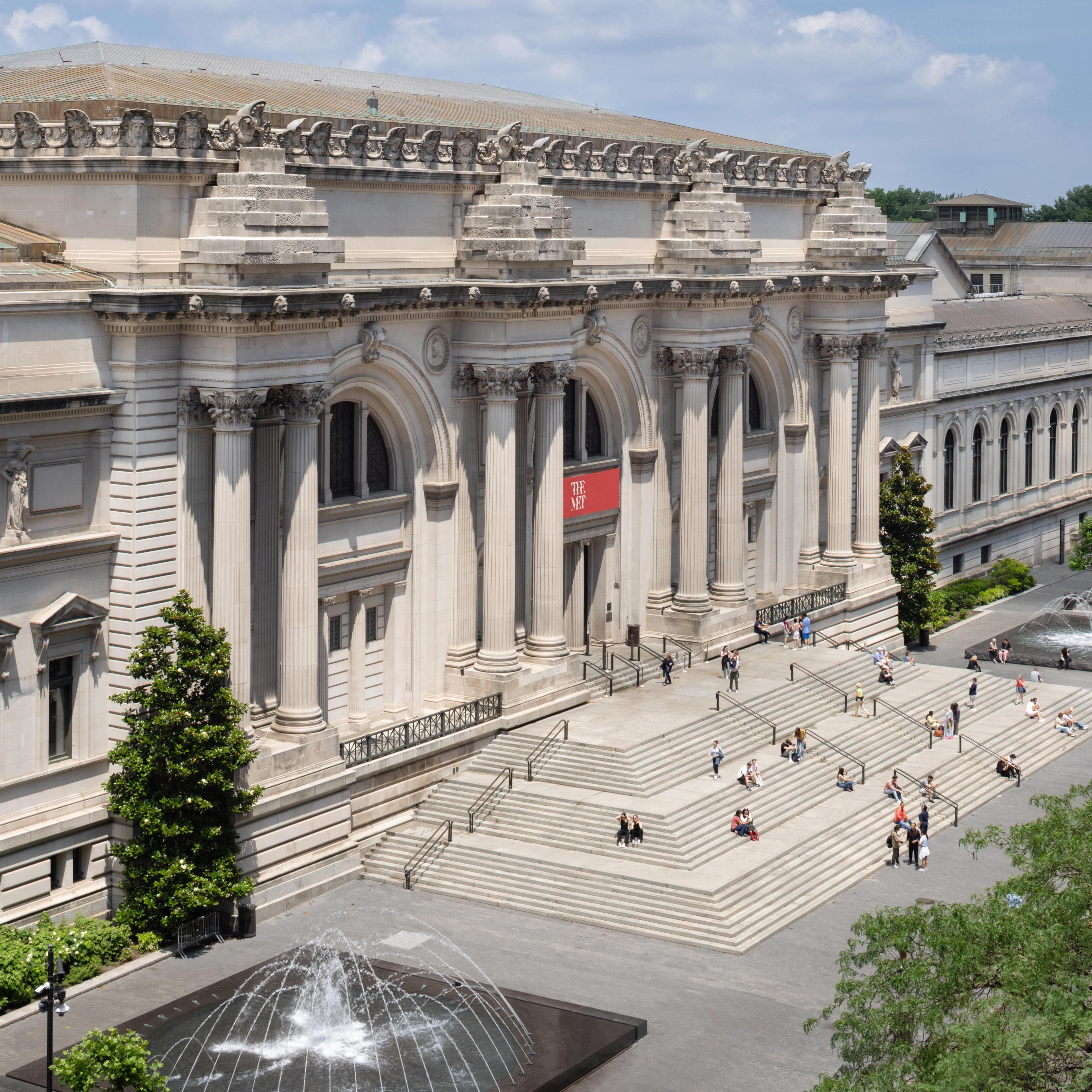 Metropolitan Museum of Art New York City exterior and interior spring photo