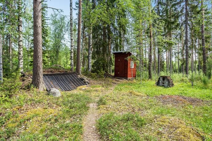 Exterior of a rural home in Edsbyn, Ovanåkers Kommun, surrounded by nature