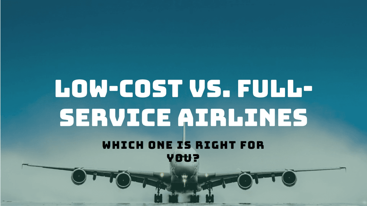 Airlines low-cost vs full-service photo showing cabin differences and passenger choices