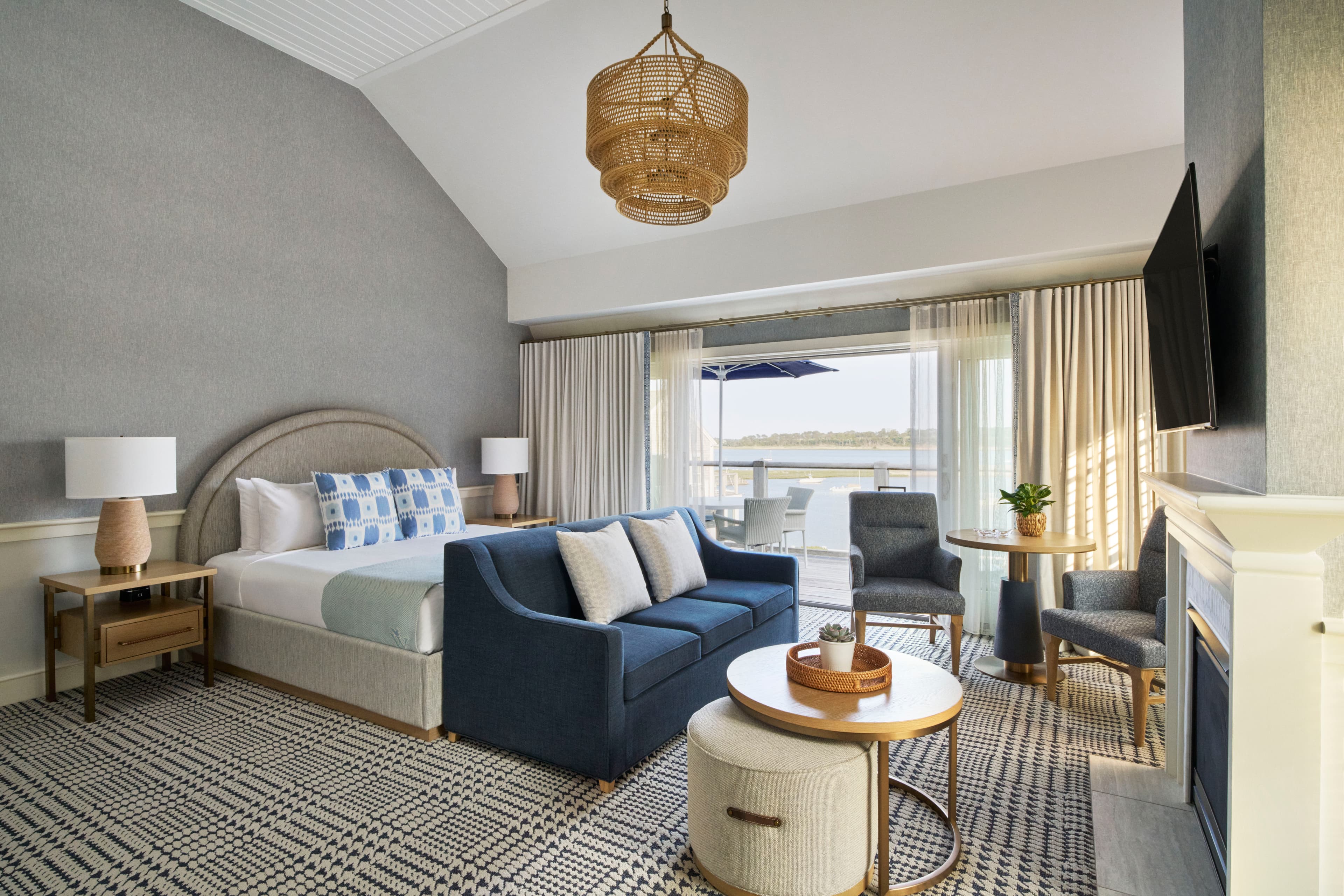 Luxury hotel dining area with gourmet food and elegant table setting
