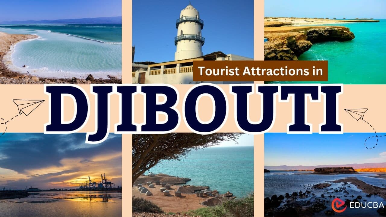 Panoramic view of Djibouti's coastline featuring historic architecture and local markets